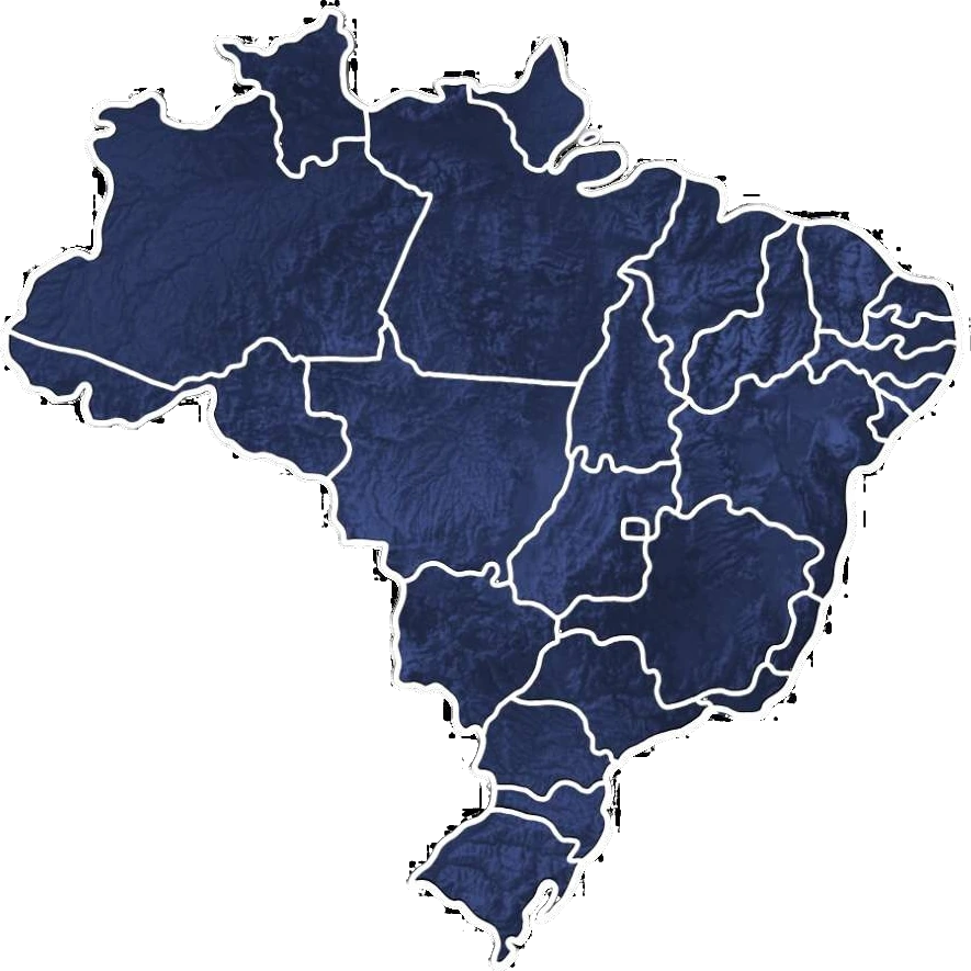 Mapa de Brasil con los estados donde hay obra entregada